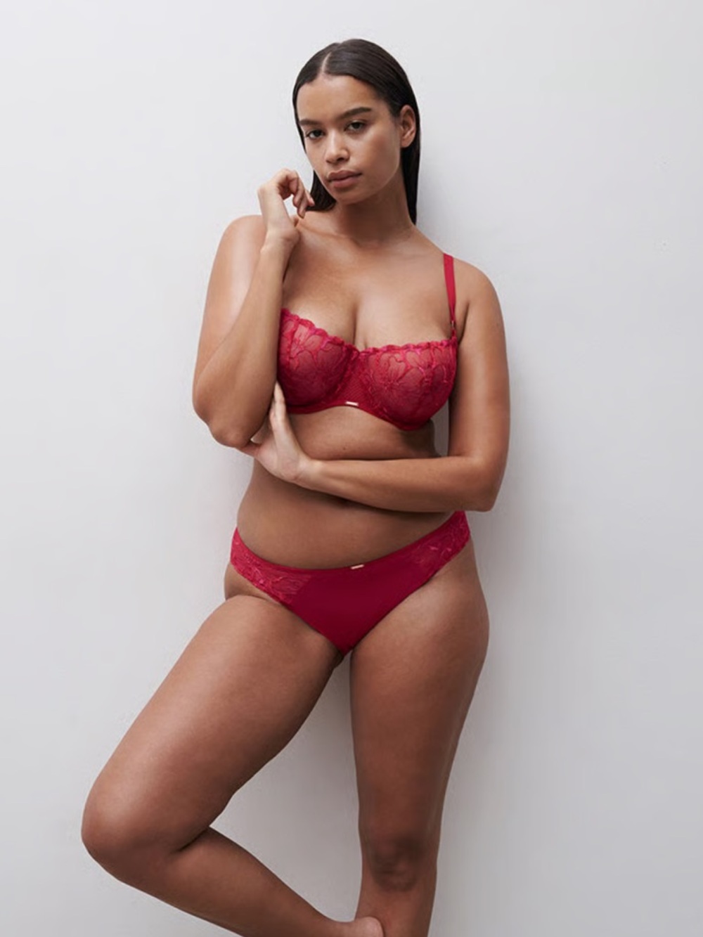 NEW Chantelle Fleurs Demi Bra - Candy Apple Shades Sz 36D NWT | Chantelle Bra - - Picture 4 of 13